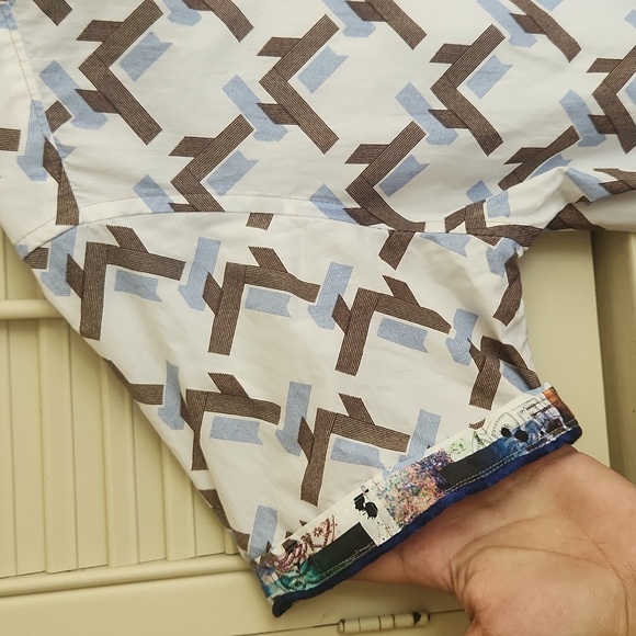 ROBERT GRAHAM MEN'S XS SHORT SLEEVE BUTTON UP - Picture 4 of 7